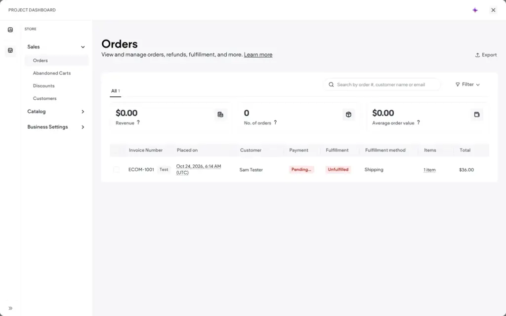 The test order in Duda's order list