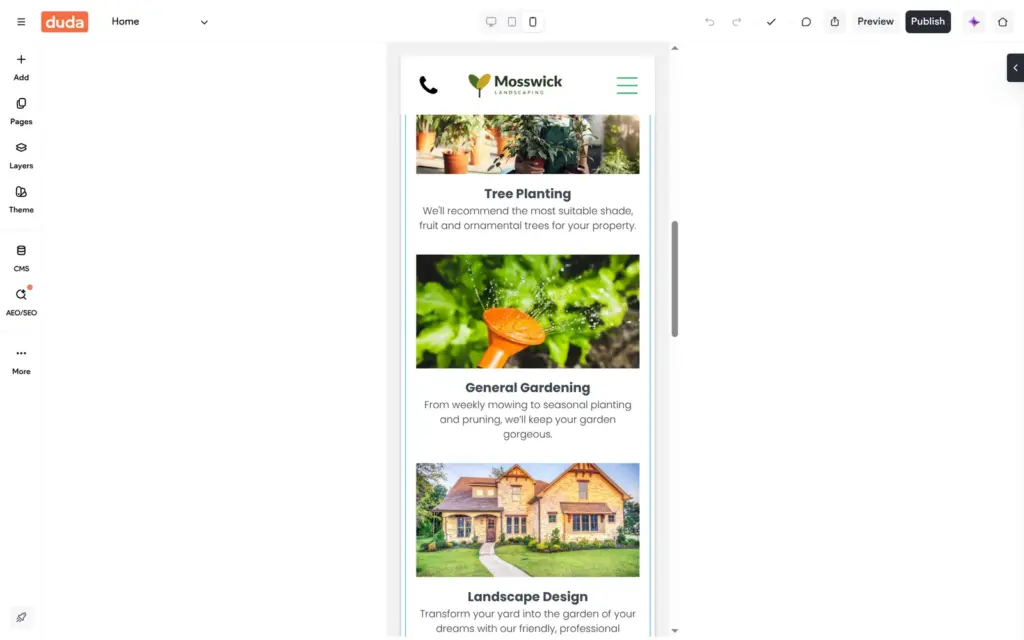 Phone view: one column of big photos
