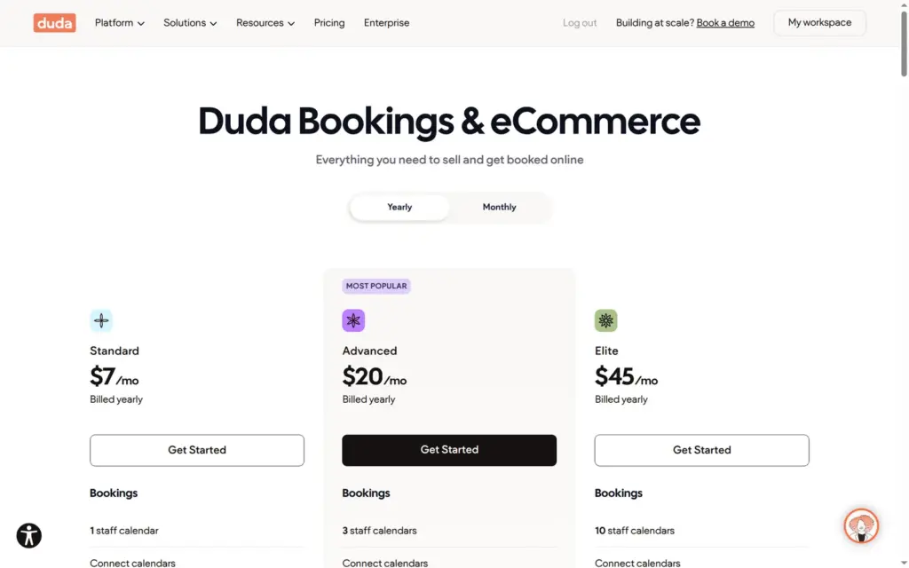 Store and booking plans