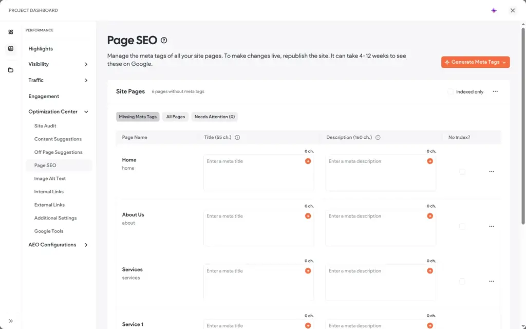 Page SEO without titles or descriptions