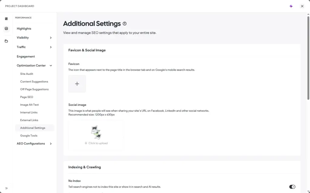 The switch that hides the whole site from search engines