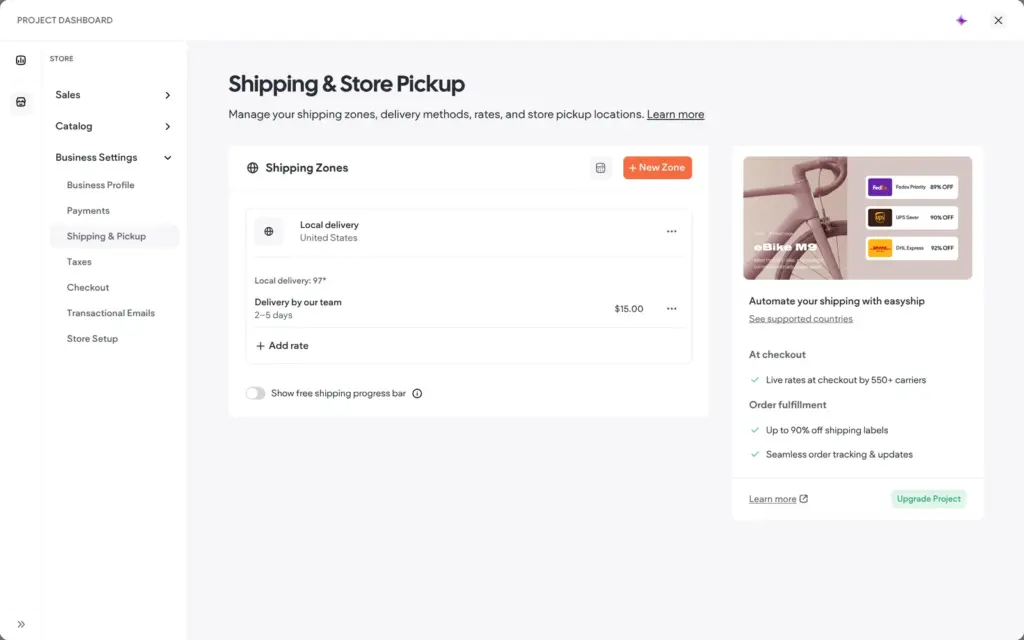 Local delivery for ZIP codes starting with 97