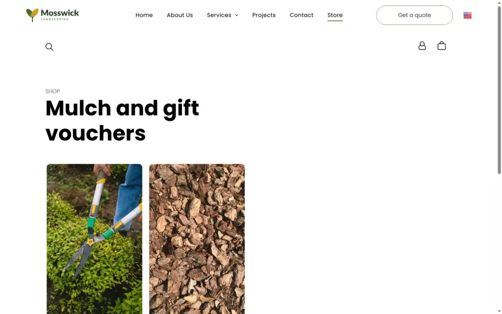 Store page with two products
