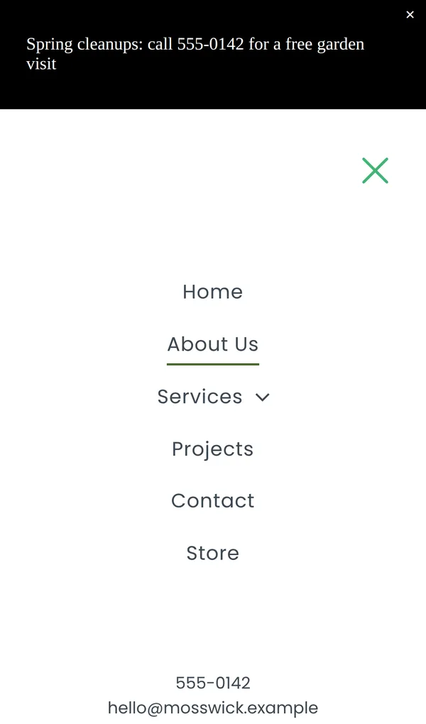 Phone menu