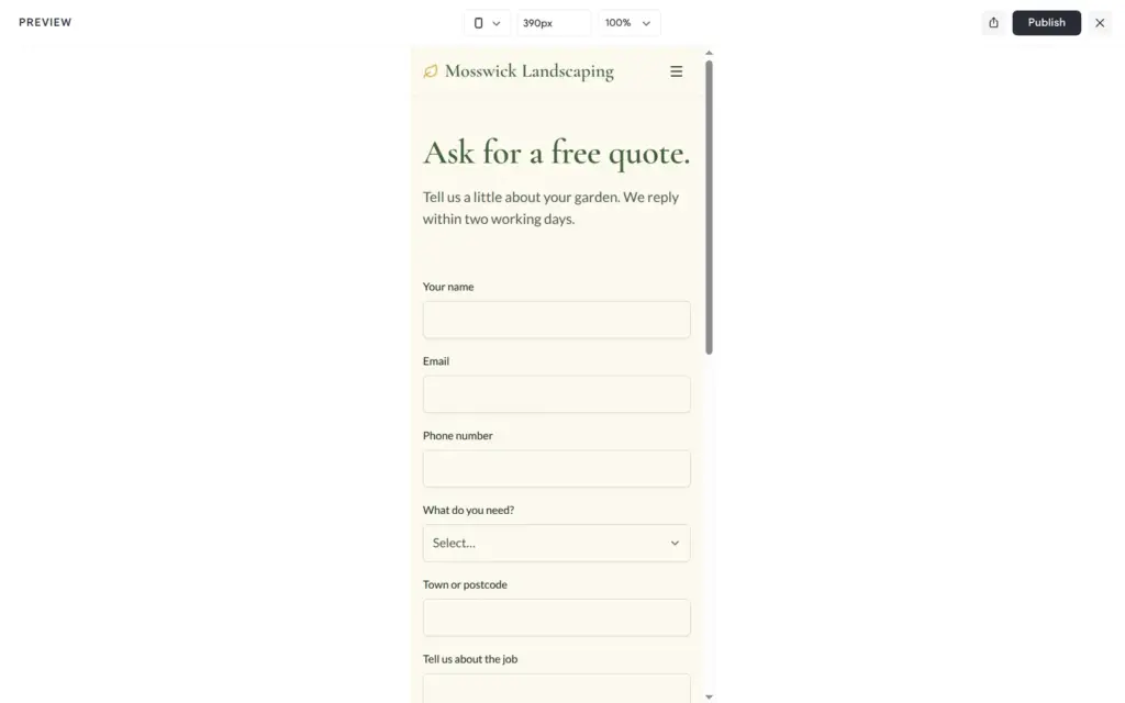 The Vibe site on a phone