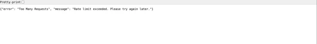 Rate limit error on the free address right after publishing