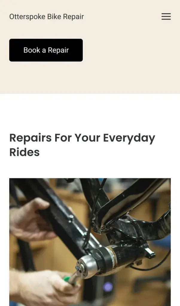Services section on a phone