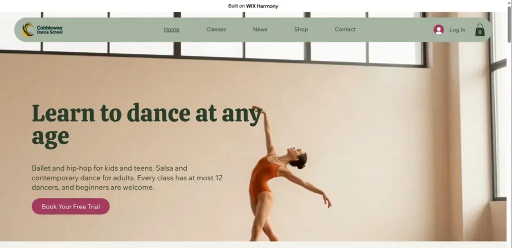 Live Wix site showing the new heading after publishing