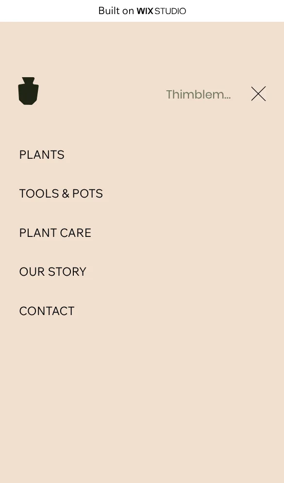 Phone menu with the template pot logo